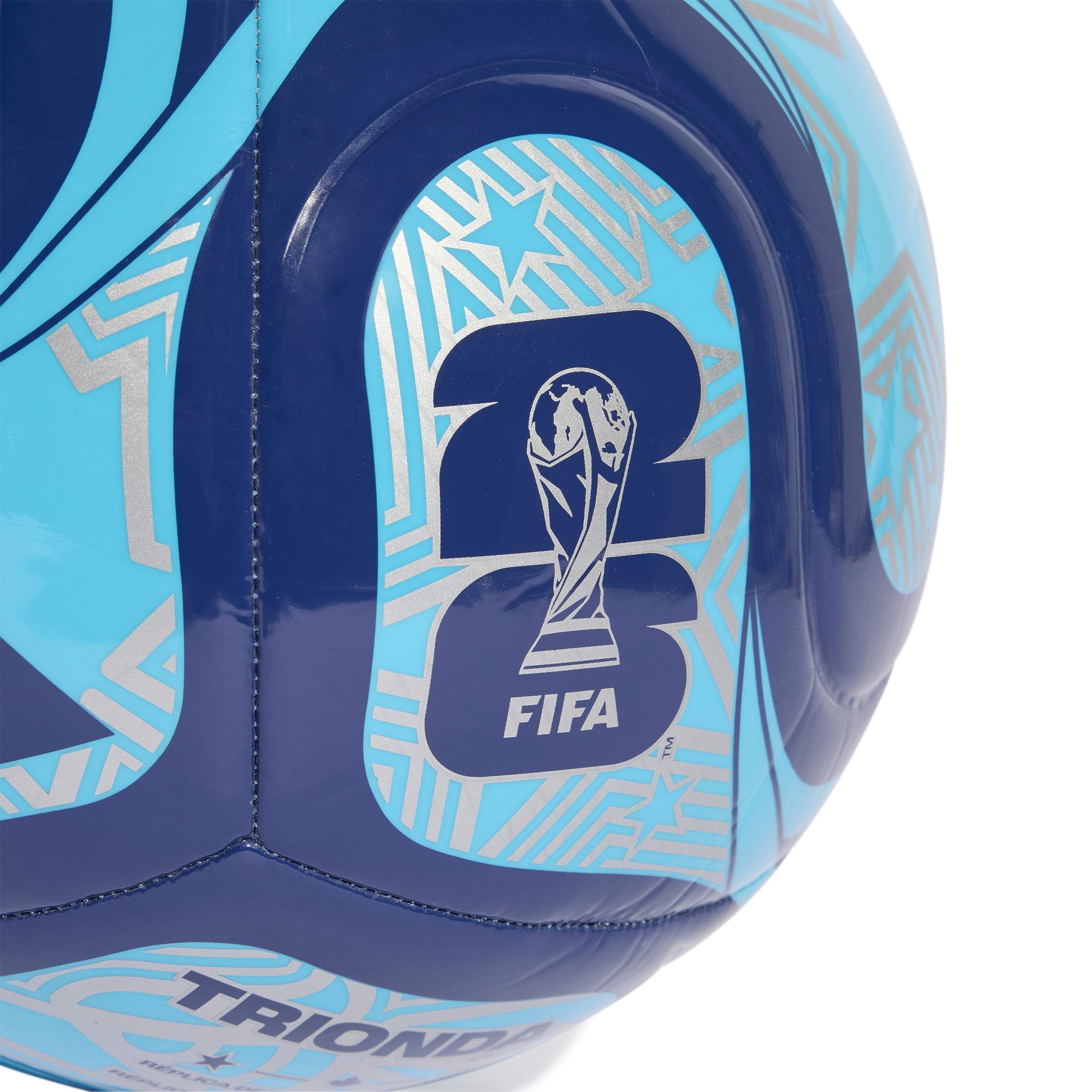 ADIDAS FIFA World Cup 26 Trionda Club Ball Men's Silver JD8027 - Image 4