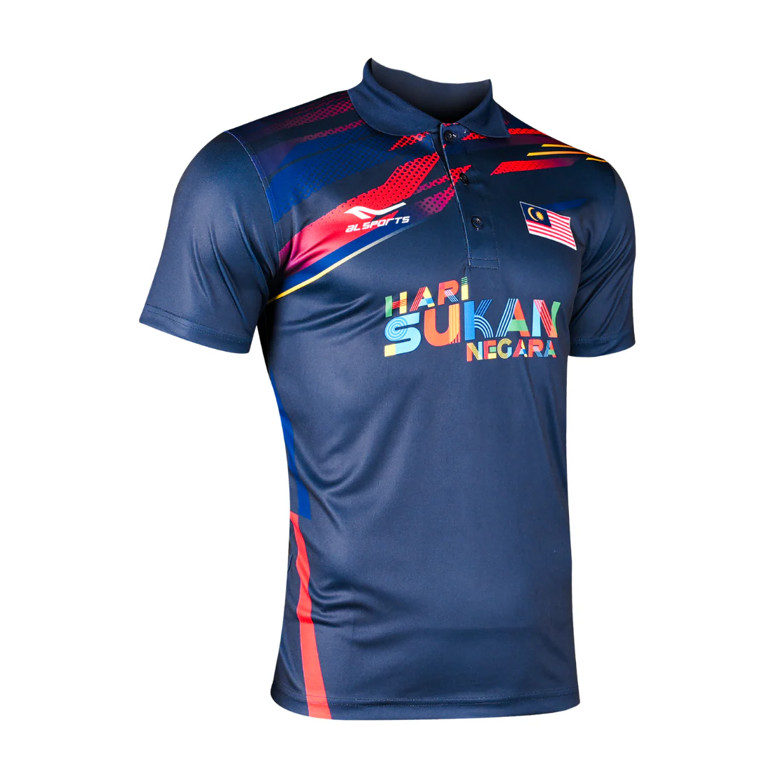 AL Hari Sukan Negara Men's Polo Navy BA01038720 - Image 2