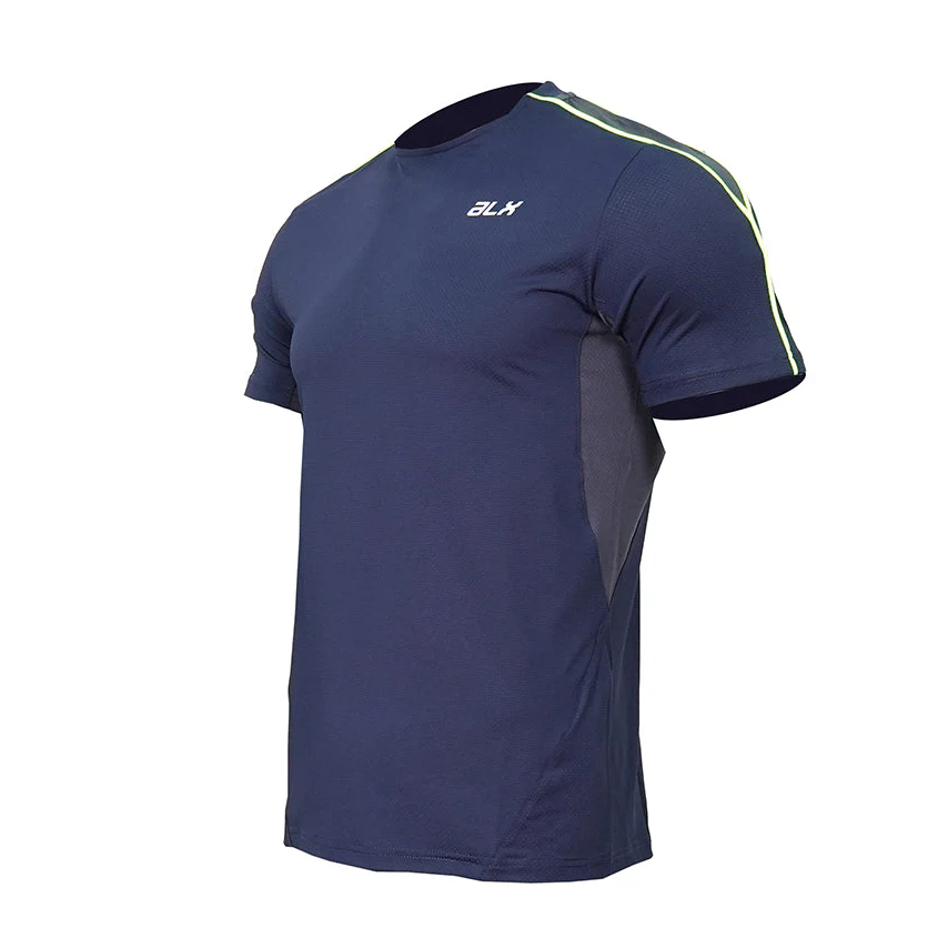 ALX Men's Running Short Sleeve Round Neck Liner Jersey Navy JXMA10000720 - Image 3