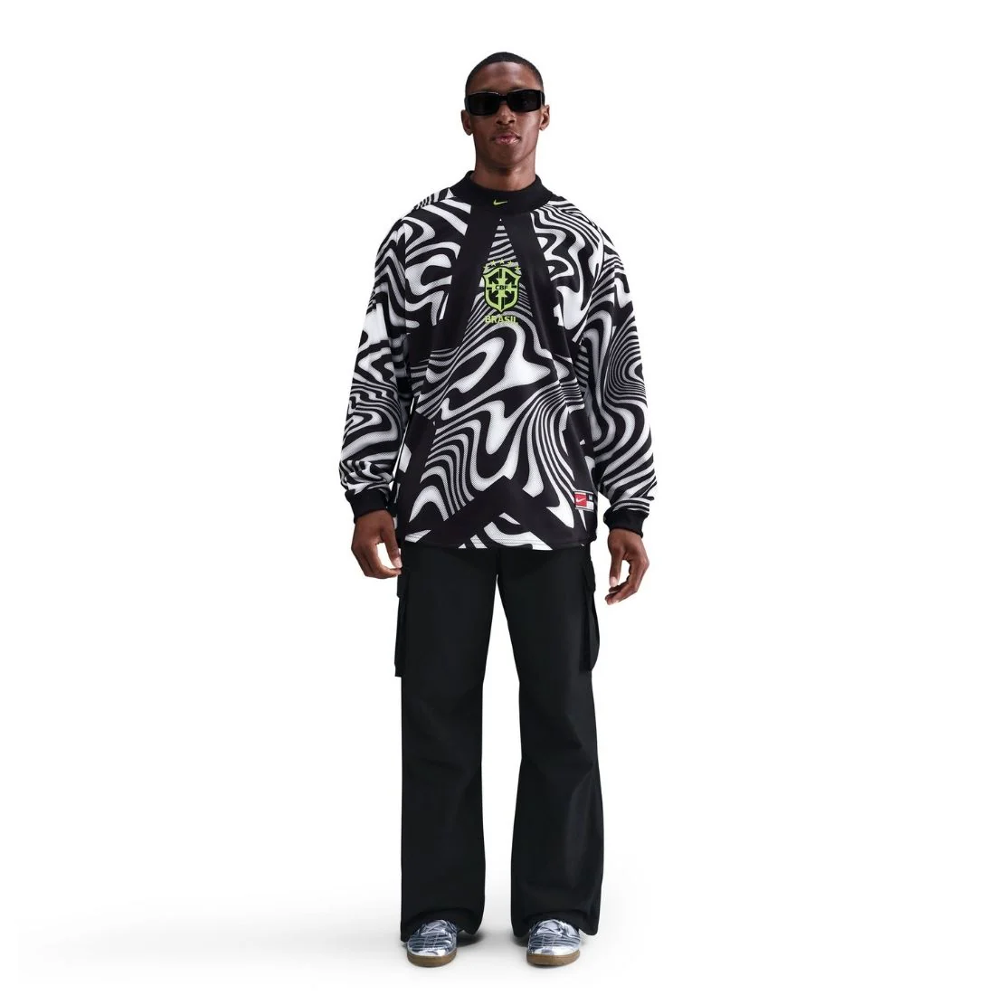 Brazil Goal Keeper Nike Men's Authentic Jersey Black IO0795-010 - Image 2