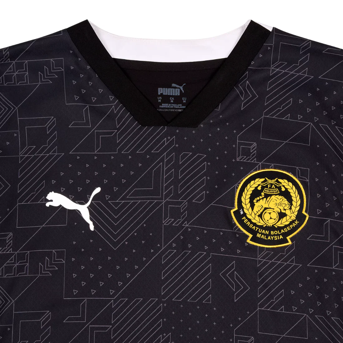 PUMA Harimau Malaya Team Cup Fam Away Men's Jersey Black 946466 03 - Image 3