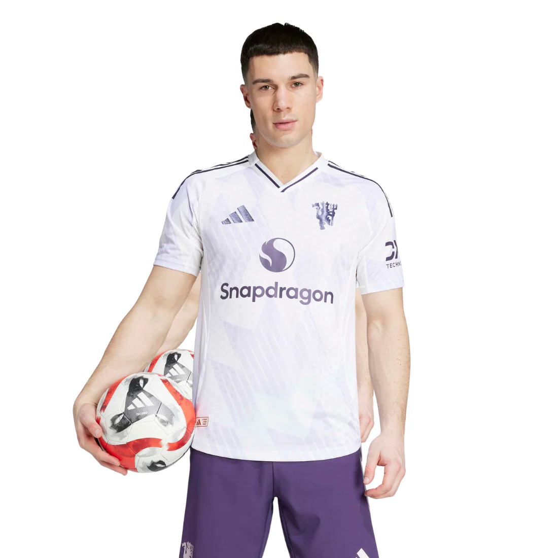 Manchester United 2025/2026 Away Adidas Men's Authentic Jersey White JI7424 - Image 3