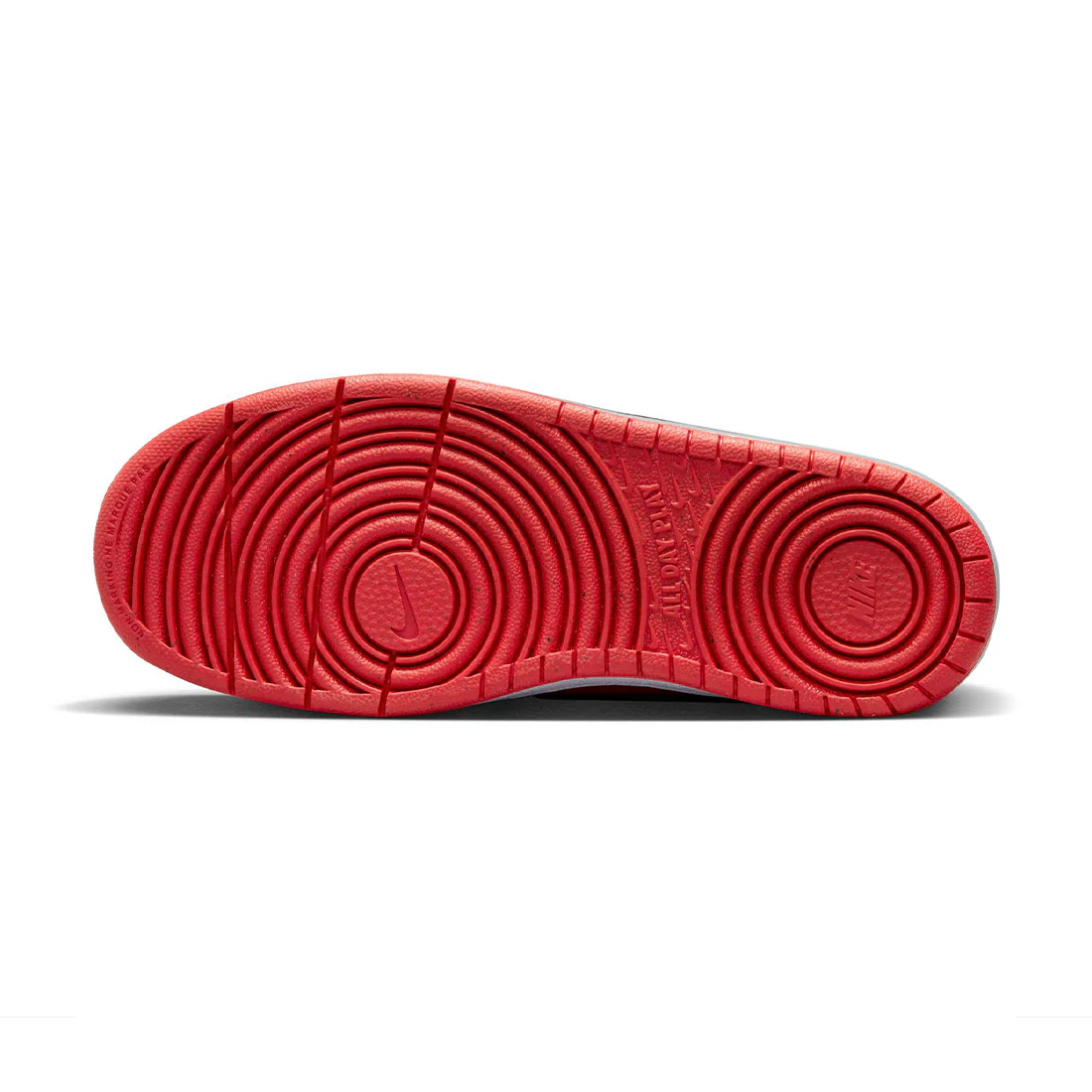 NIKE Court Borough Low Recraft Big Kids' Shoes RED - Image 3