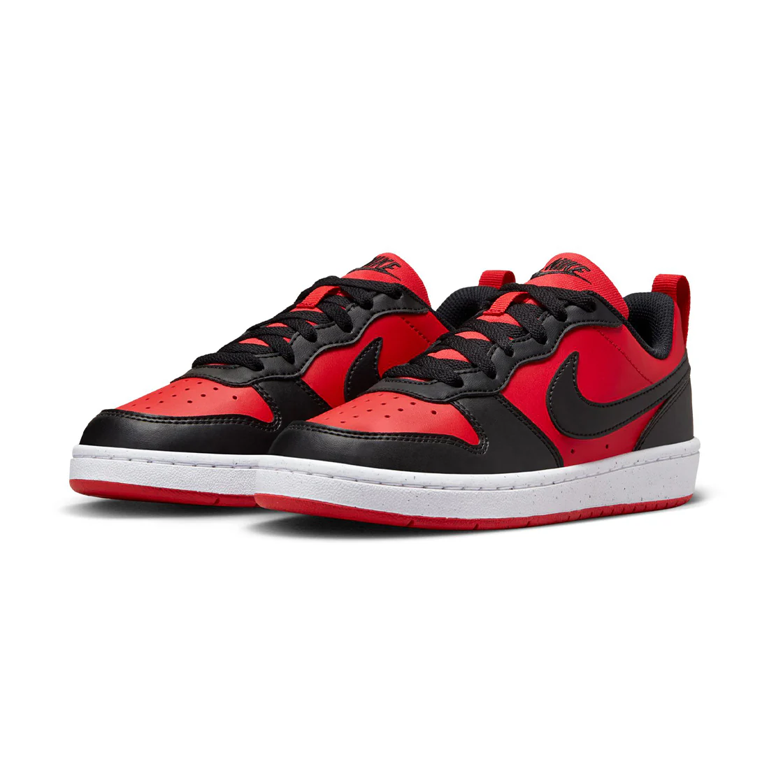 NIKE Court Borough Low Recraft Big Kids' Shoes RED - Image 4
