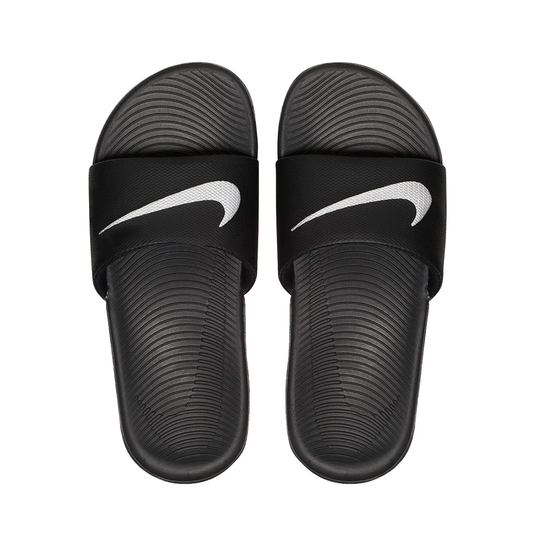 NIKE Kawa Little/Big Kids' Slides Black 819352-001 - Image 4
