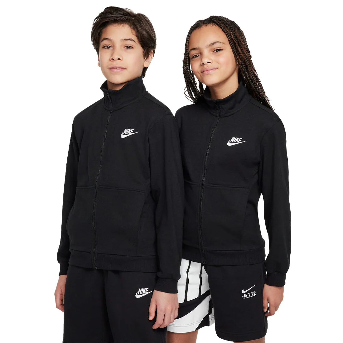 NIKE Sportswear Club Big Kids' Full-Zip Knit Jacket BLACK - Image 3