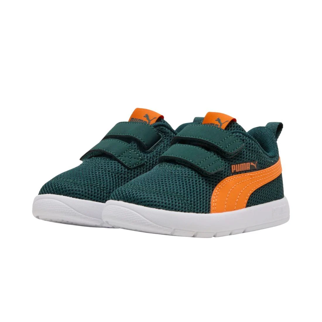 PUMA Courtflex V3 Mesh Infant Kids Shoes Green 398086 09 - Image 2