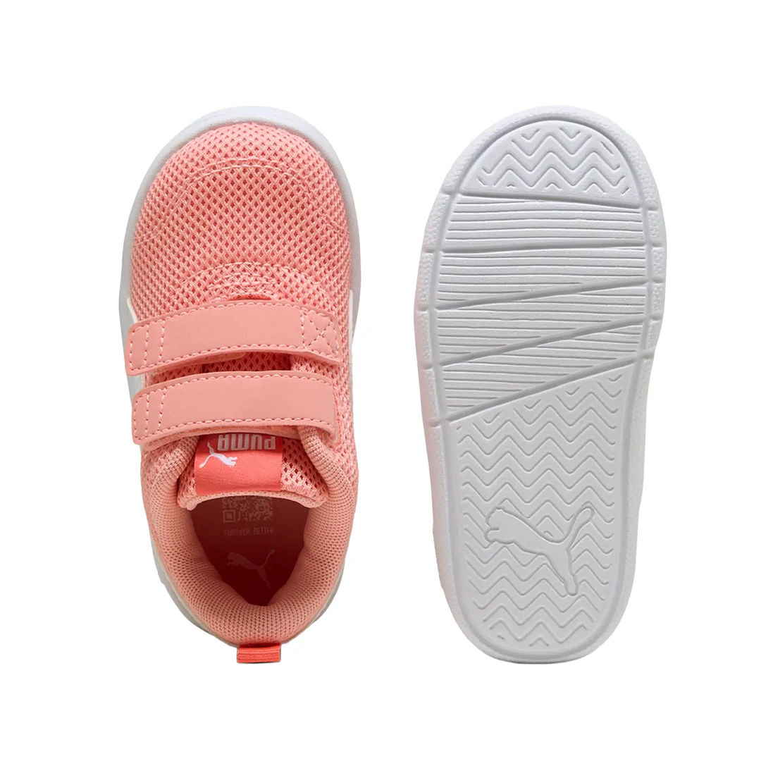 PUMA Courtflex V3 Mesh Infant Kids Shoes Peach 398086 07 - Image 2