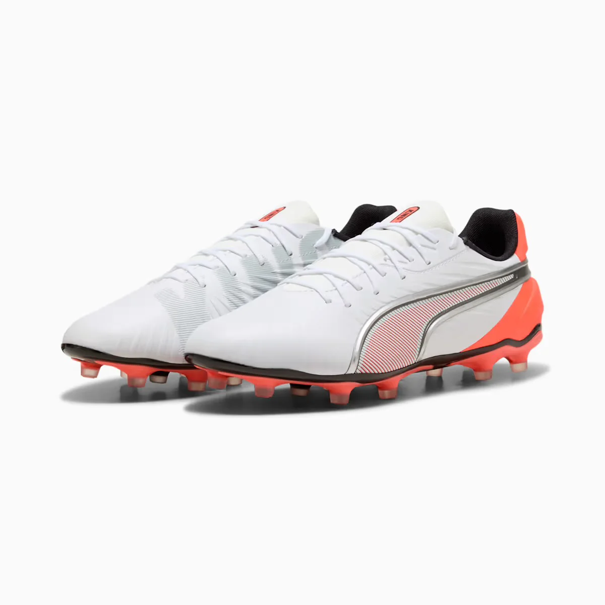 PUMA King Match FG/AG Men's Boots White 108832 01 - Image 4
