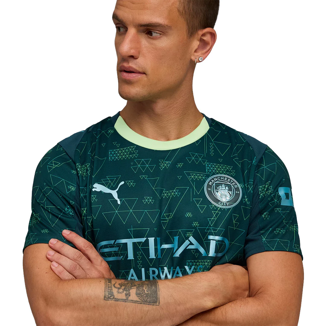 PUMA Manchester City Football Club (MCFC) 2025/2026 4th Men's Replica Jersey Green 782692 04 - Image 5
