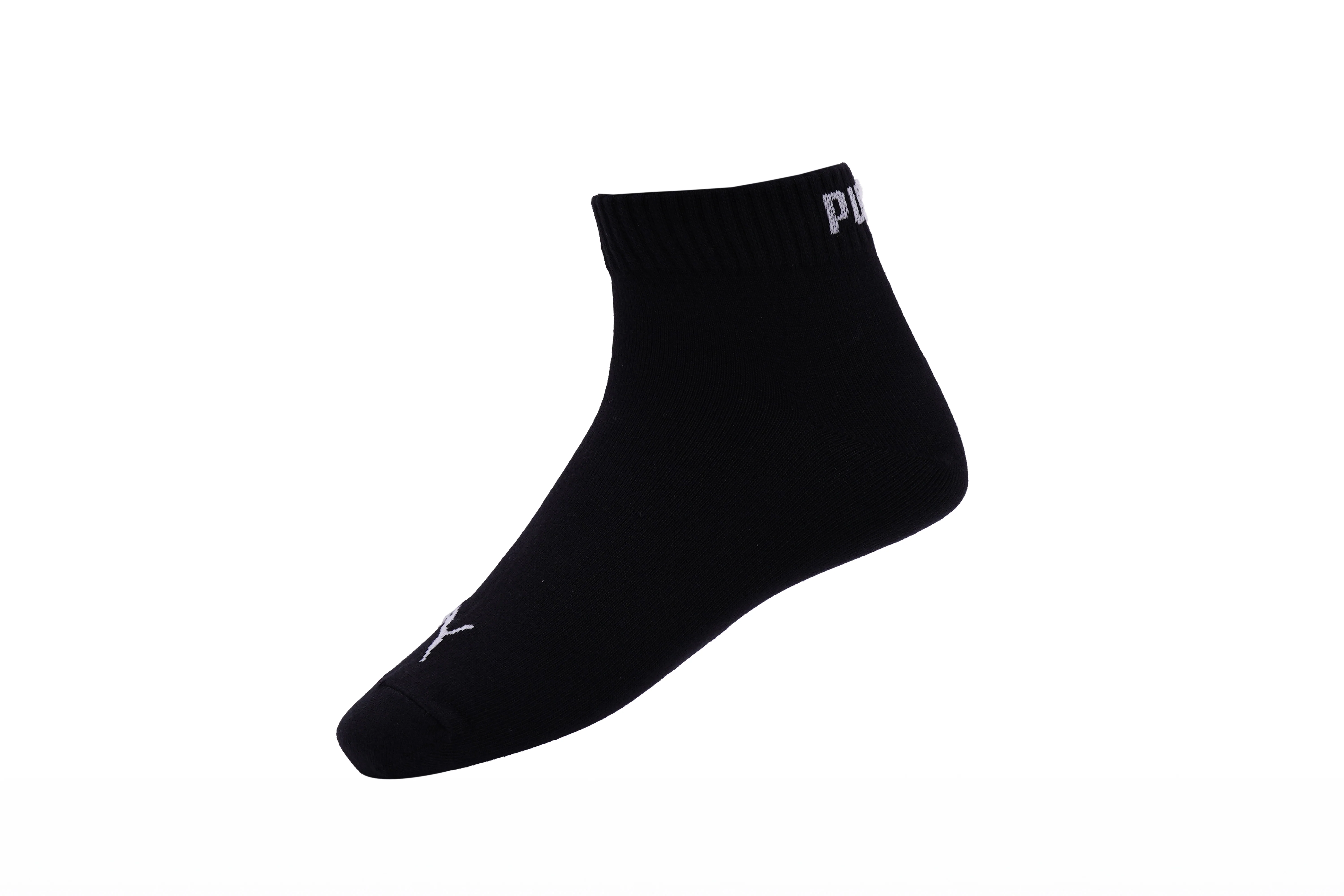PUMA Unisex's Casual Quarter Socks 3 Pairs Black 701221174002 - Image 3
