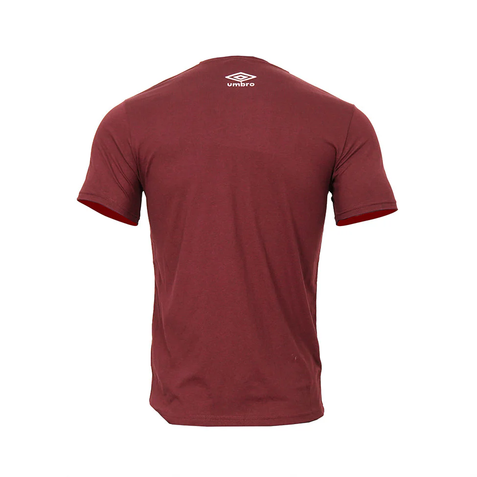 UMBRO Men's S/S Round Neck Shirt Maroon UBMA02060-35 - Image 4